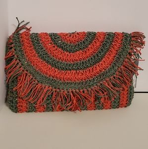 Universal Thread Straw Clutch Bag. Beautiful!
